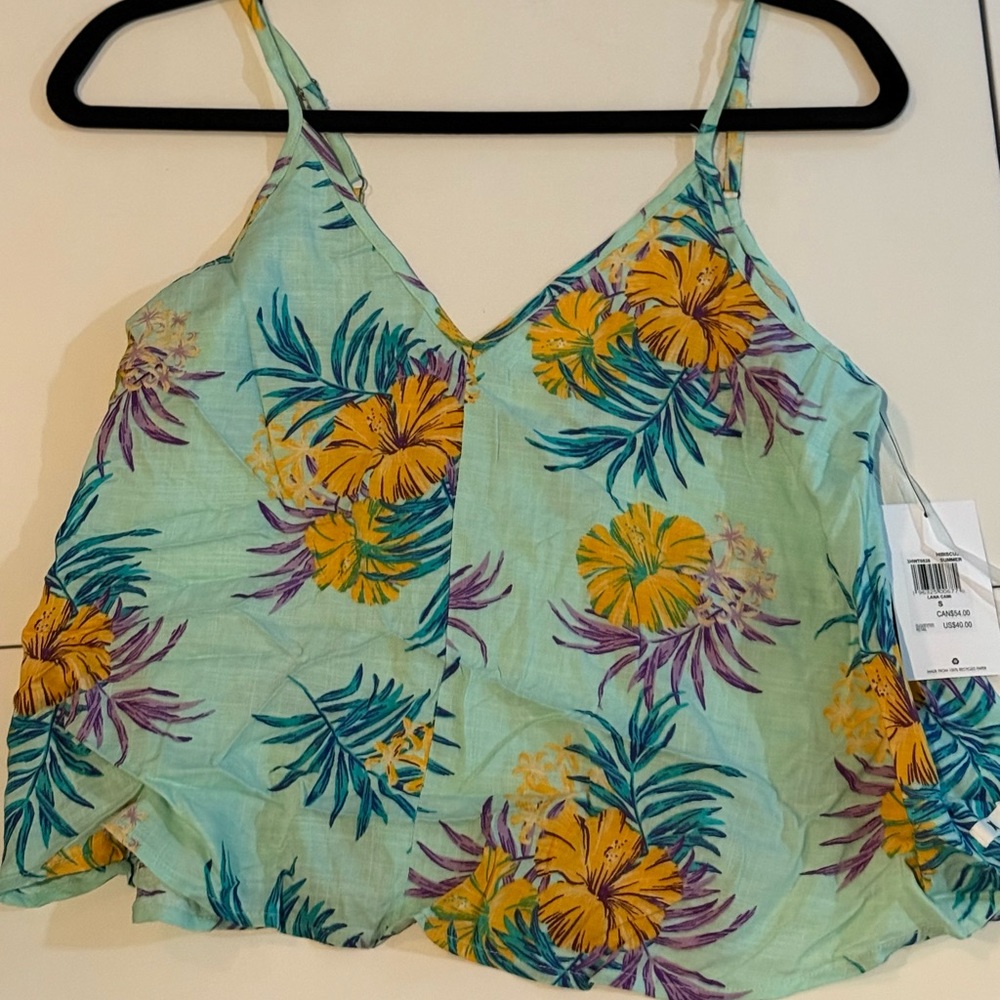 Floral Print Spaghetti Strap Top - Picture 4 of 5